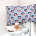 thumbnail image 4 of Yiaed Donut with the USA Fag Print Brushed Microfiber Envelope Pillowcases, Standard,Envelope Closure Pillow Cases(No pillow core)-14"x20", 4 of 6