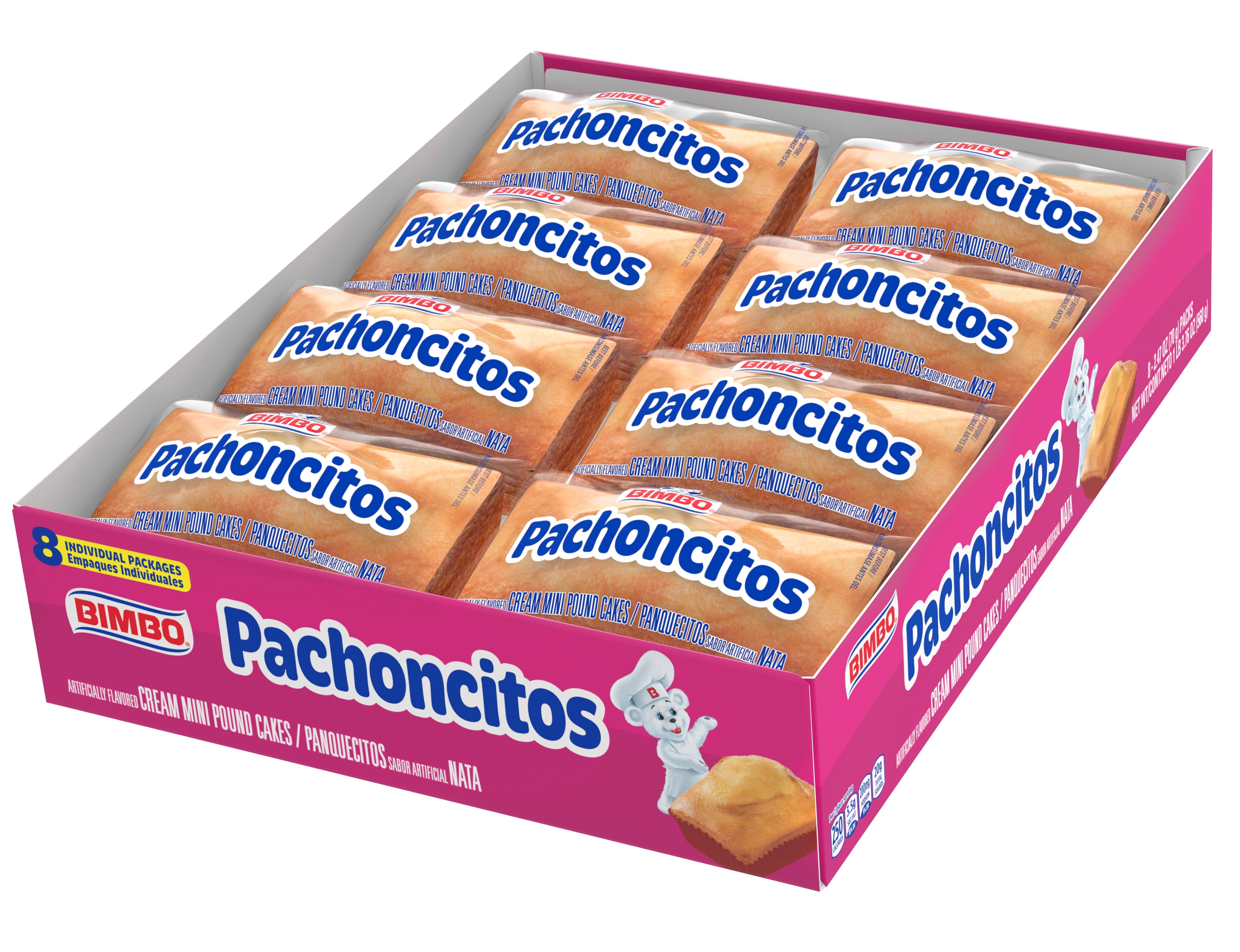 Bimbo Pachoncitos Mini Pound Cakes, 8 Individually Wrapped