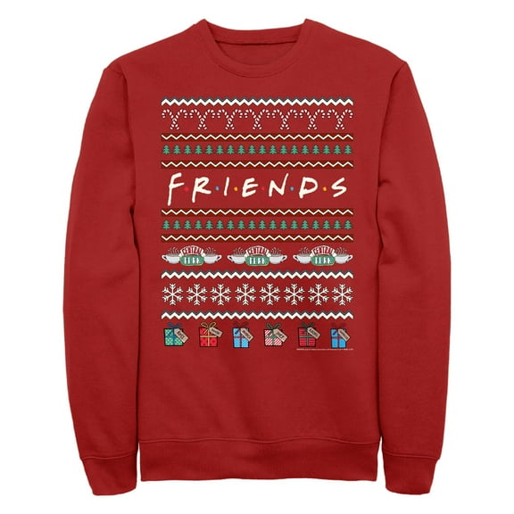 Men's Friends Ugly Christmas Sweater Print Logo  Sweatshirt