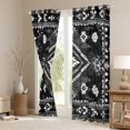 thumbnail image 3 of Manfei Retro Rustic Aztec Black Out Curtains,Vintage Boho Tribal Curtains Pack of 2 (42x63 Each),Gray Black Bedroom Curtains For Men Women,Breathable Home Decor, 3 of 6