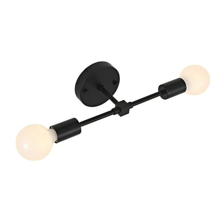 

EIMELI 2-Light Vanity Light Fixtures Black Bathroom Wall Sconce Mid Century Modern Wall Mounted Lamp Brushed Brass Indoor Vintage Wall Lighting for Mirror Hallway Kitchen Bedroom Living Room