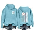 thumbnail image 4 of WZXFASHION Chandail à Capuchon de Baseball à Manches Longues pour Femmes à Imprimé de Lettres Rabais de 50 % Liquidation Chandail Ample à Enfiler, 4 of 4