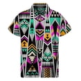 thumbnail image 1 of Chemises Hawaïennes Imprimé 3D Rétro Mexicain Aztèque Hommes Chemise Graphique Totem Ethnique Colorée Col à Revers Manches Courtes Blouse, 1 of 5