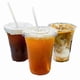 thumbnail image 2 of [100/50PCS/ Sets - 16 Oz.] Crystal Clear Plastic Cups With Flat Lids, 2 of 5