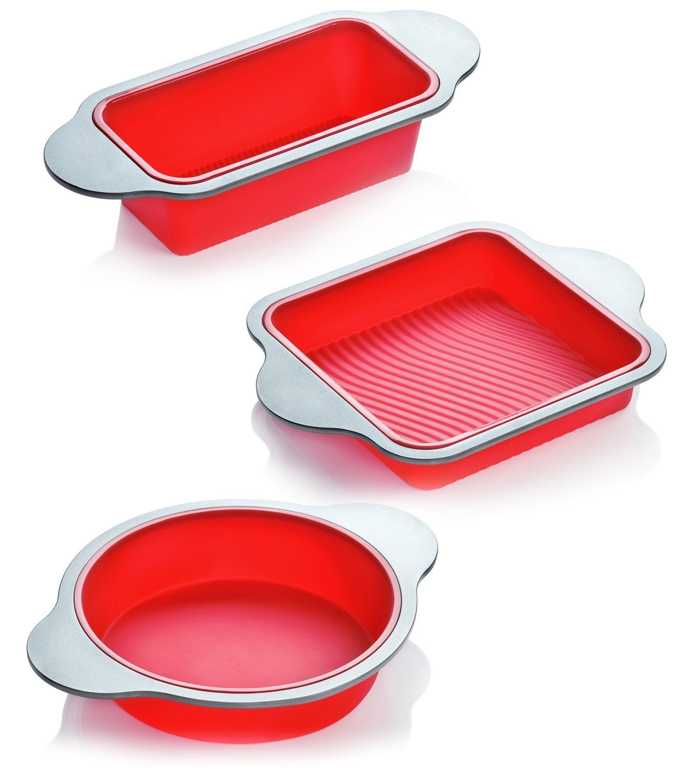 BESTONZON Silicone Cake Pan Silicone Cake Mold Nonstick Heat-Resistant Baking Pan Bakeware Mold Baking Tray for Cake Making Flower Shaped/Random Color