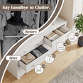 thumbnail image 3 of Homall 6 Drawer Double Dresser, Modern Chest of Drawers, Wood Storage Cabinet for Bedroom & Living Room, White, 3 of 7