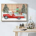 thumbnail image 5 of Santa on Wheels Collection A - Framed Gallery Wrapped Holiday Canvas - 17 x 25 - Natural Wood Frame, 5 of 8