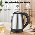 thumbnail image 1 of Stainless Steel Household Electric Kettle With Automatic Power Off To Prevent Dry Burning, Insulated Hot Water Kettle, Fast Boiling Kettle, Quick Heating Electric Kettle, 1 of 8