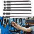 thumbnail image 5 of Home Screwdriver Bit 1/4Inch 100Mm Long 6Pcs/Set Cross Head Nutdrivers, 5 of 6