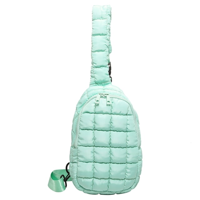 Riñonera Informal para Mujer Bolso Acolchado en El Pecho Correa Ajustable Hobo Suave Y Sólido