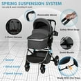 Kinder King 2 in 1 Convertible Baby Stroller, Folding Infant Newborn
