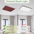 thumbnail image 5 of Vintage Dark Red Magnetic Fluorescent Light Covers for Ceiling Lights 2x4Ft, Farmhouse Retro Solid Color Linen Texture Office Classroom Kitchen Drop Ceiling Light Covers Filters Shade Panel 4 Packs, 5 of 9