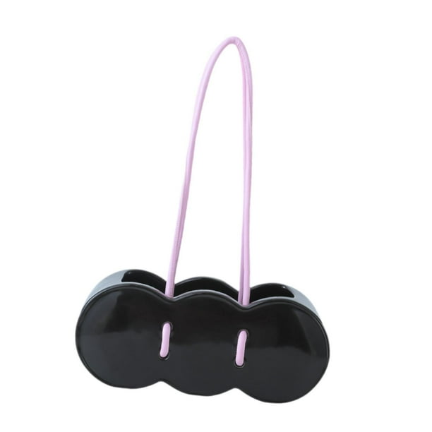 Jarrón de cerámica con forma de bolso, arreglo floral, bolso, florero, florero Negro