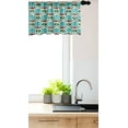thumbnail image 3 of Ambesonne Colorful Window Valance, Roses on Skull Pattern, 54" X 18", Seafoam Green and Ruby, 3 of 3