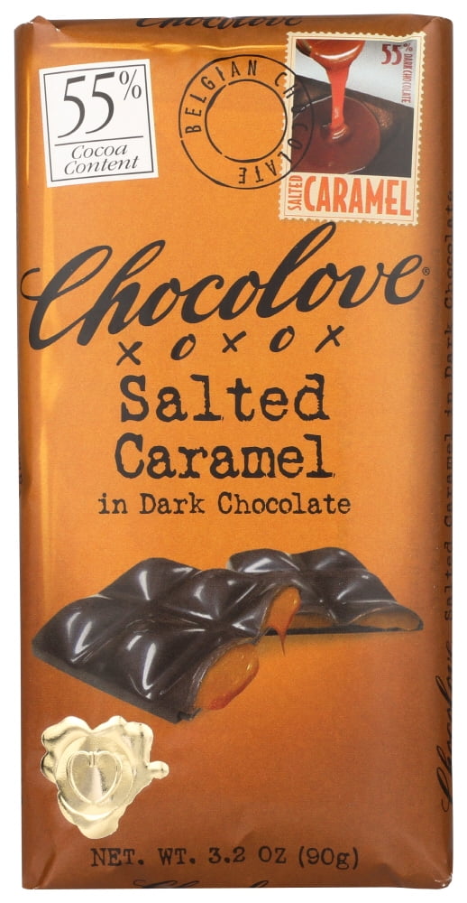Chocolove Salted Caramel Filled in 55% Dark Chocolate, 3.2oz