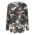thumbnail image 5 of GIPQJK Women Camouflage Print Shirt Fall Trendy Graphic Long Sleeve Tops O-Neck Casual Loose Fit Tee Shirts,Brown L, 5 of 5