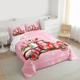thumbnail image 3 of Manfei Xmas Farm Tractor Queen Comforter Set 3 Pieces for Boys Girls, Merry Christmas Bedding Sets, Snowman Snowflake Bedding Comforter Set, Lightweight Room Decor, 3 of 8
