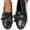 Black, variant on Women's Polka Dot Bow Knot Slip On Loafers, Retro Spotted Pattern Casual Round Toe Platform Sneakers With Comfort Cushioned Insole Durable Outer Street Walking Flat Shoes,Beige 5.5
