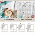 thumbnail image 5 of Swag Valance Curtains for Windows, Summer Starfish Light Filtering Kitchen Curtains, Blue Coral Beach Couch Coastal Grey Plaid Window Treatment Valances for Living Room, 28x36 - 2 PCS, 5 of 9