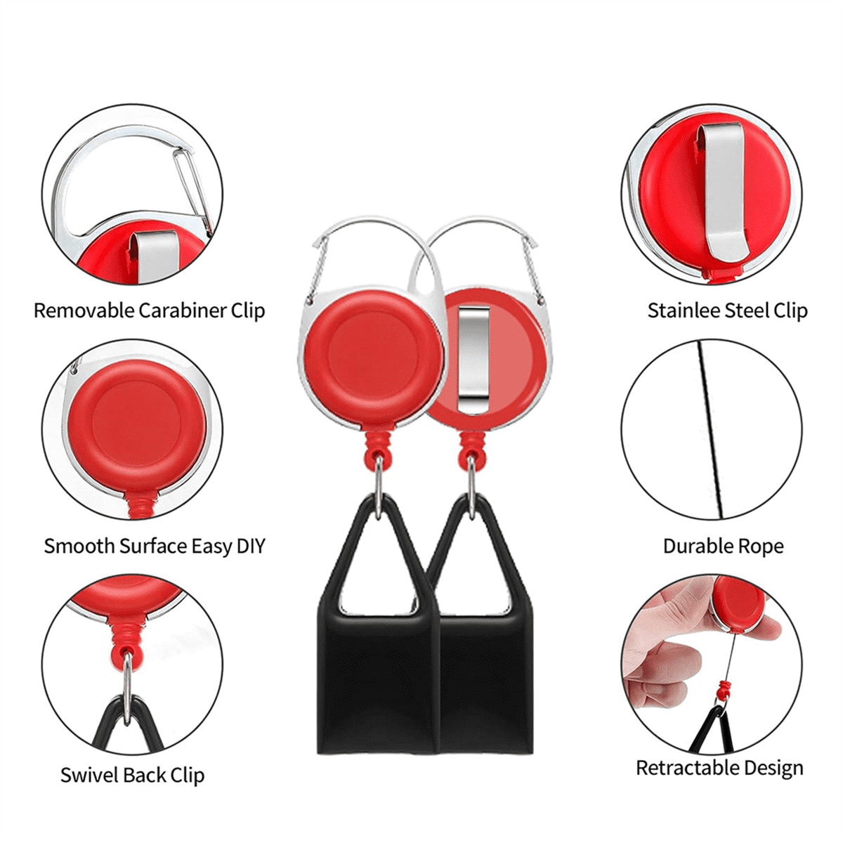 24Pcs 6 Colors Plastic Retractable Keychain Easy Release Buckle Lighter Holder Stretchable Lighter Case with Belt Clip