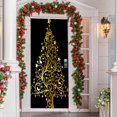 thumbnail image 3 of Christmas Hanging Door Cover, Delicate Showy Front Door Covers for Christmas Decorations Or Festival Party Decor 79.92×35.83Inch Black, 3 of 3