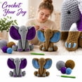 thumbnail image 4 of Crochet Kit for Beginners Adults - DIY Amigurumi Elephant Knitting Starter Kit with Yarn Sets, Crochet Animal Kit Cute Stuffed Animal Craft Birthday Gifts,Multicolor, 4 of 5