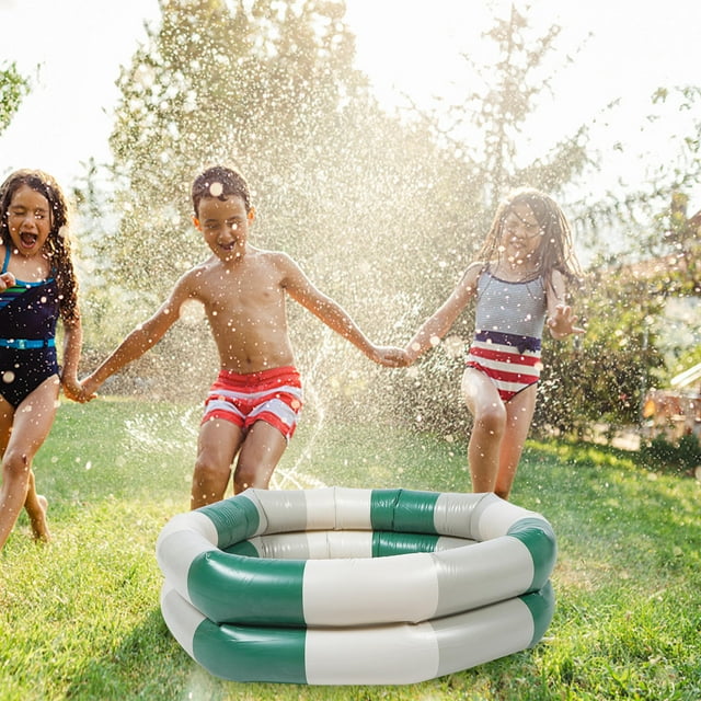 OUNONA Piscine Gonflable Réutilisable en PVC, Adaptée aux Fêtes d'Été et à la Déco Extérieure, avec Couleurs Assorties