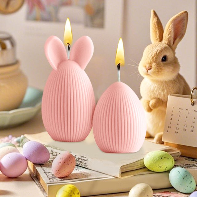 Matoen Easter Bunny Border Holiday Bunny Candle