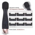 thumbnail image 2 of HEMDRE Rechargeable Handheld Vibrating Personal Massager, 10 Vibrator Modes, IP44 Waterproof Silicone Material, Muscle Relaxation for Back, Shoulder, Legs, Black, 2 of 7