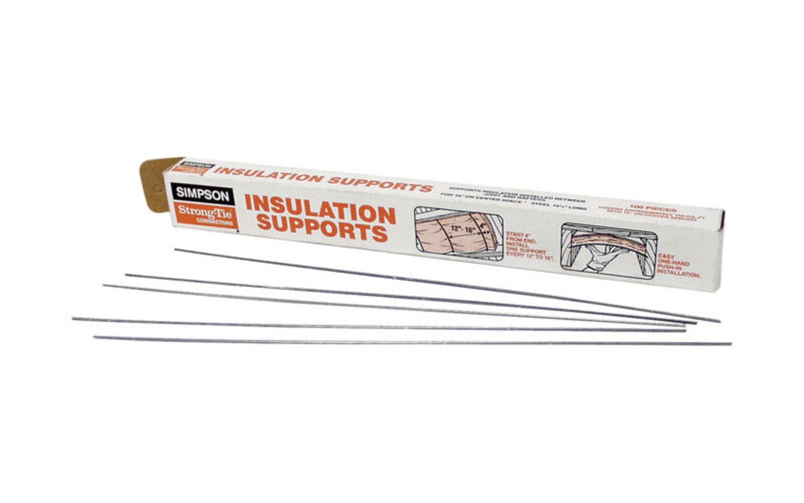 Simpson Strong-Tie Insulation Support - Steel Wire - 15.5 in H x 0.08 in W, 14 Ga — Indoor & Outdoor Use, NEC-Compliant