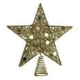 thumbnail image 2 of Northlight 11.5" Pre-Lit Gold Glittered Star Christmas Tree Topper - Multi Color Lights, 2 of 4