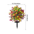thumbnail image 3 of Weloille Insert de Sol Violet Artificiel Fleur 1 Pce, Fausse Fleur à Base Ronde Améliorée Anti-Évier, Plante Décorative d'Extérieur Résistante aux UV, Convient à la Décoration de Jardin Cour Allée Patio, 3 of 6