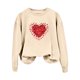 thumbnail image 1 of Gibobby Divertidas Sudaderas Moda para mujer Ocio Día de San Valentín Pétalos de rosa Impresión de manga larga La cabeza no tiene gorro polar (Beige, L), 1 of 4
