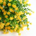 thumbnail image 3 of Sinhoon 8 Bundles Outdoor Artificial Flowers UV Resistant Boxwood Greenery for Indoor Outside Garden Home Decor, Yellow, 3 of 7