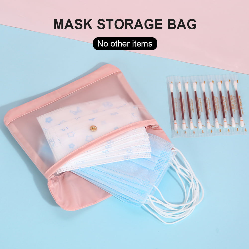 Universal Dustproof Pouch Travel Carrying Mask Bag Mask Storage Bag Portable Makeup Handbag for Storing Cards Masks and Coins 