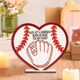 thumbnail image 3 of Father's Day Baseball Decorations, Baseball Wood Sign Table Desk Decor ornament Gifts for Dad from Son Daughter Heart Shaped Father's Day Surprise Gift1/2/3/4/6PCS, 3 of 8