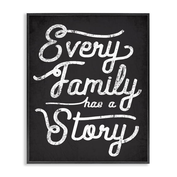 Stupell Industries Cottage Every Family Has a Story Rustic Black Framed Giclee Art, 11 x 14, by Lil' Rue