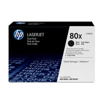 HP 80X 2-pack High Yield Black Original LaserJet Toner Cartridges, ~6900 pages,