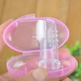thumbnail image 2 of Baby Infant Soft Silicone Finger Toothbrush Teether Cleaning Gum Massager Brush, 2 of 6