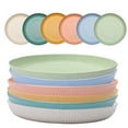 thumbnail image 1 of Reusable Plastic Plates Eco-Friendly Lightweight Wheat Straw Plates, Salad Plates, Camping Plates, 1 of 5