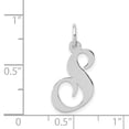 thumbnail image 2 of 14k White Gold Medium Fancy Script Initial S Char Charm - .5 Grams - Measures 20.8x12mm, 2 of 3