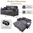 thumbnail image 2 of Vinform Sofa Bed with Pull Out Couch, 65" Convertible 3-in-1 Sleeper Sofa Bed for Living Room Small Space, Corduroy (Dark Gray), 2 of 7