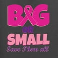 thumbnail image 2 of Wild Bobby, Big or Small Save Them All, Breast Cancer Awareness, Front and Back Unisex Graphic Hoodie Sweatshirt, Charcoal, Medium, 2 of 4