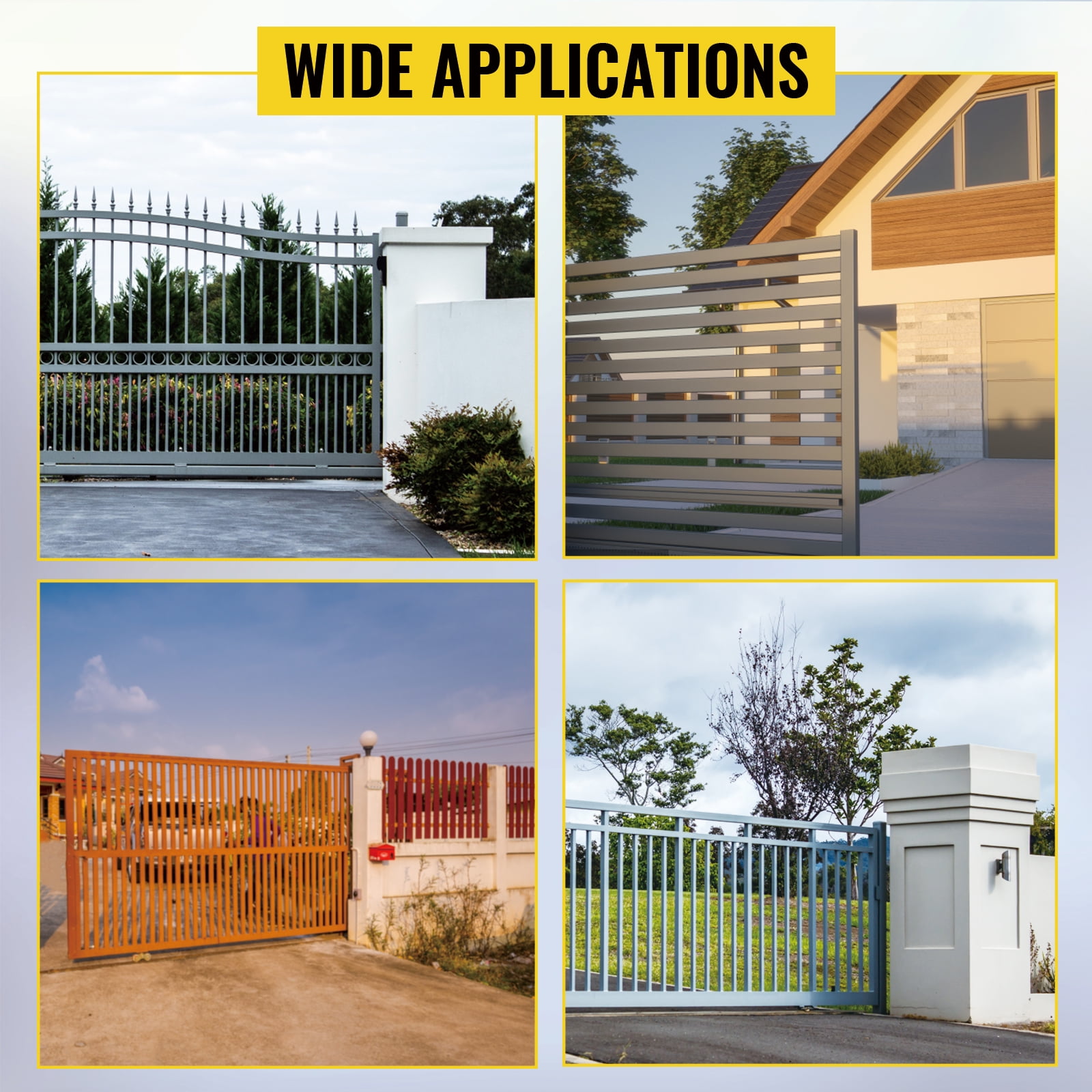 VEVOR Sliding Gate Opener AC1400 3100lbs with 2 Remote Controls, Gate  Operator Hardware Kit for Security, Move Speed 43ft Per Min, Electric  Rolling Driveway Slide Gate Motor - Walmart.com