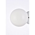thumbnail image 4 of Mimi six inch dual flush mount and bath sconce in chrome with frosted glass, 4 of 5
