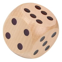 PBPBOX Hemoton Large Wooden Dice 1 Set Game Dice Prop Blank Wooden Point Dice