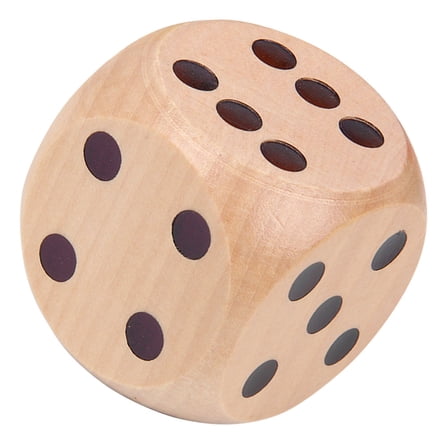 PBPBOX Hemoton Large Wooden Dice 1 Set Game Dice Prop Blank Wooden Point Dice