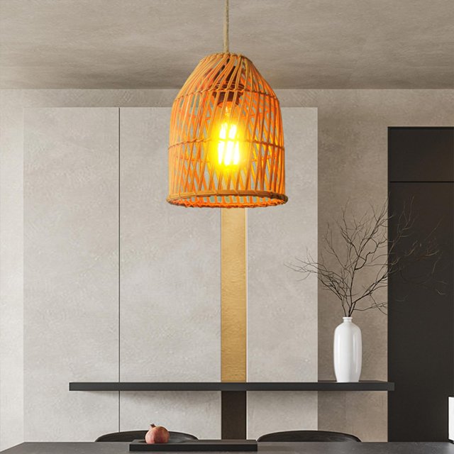 Lámparas Colgantes de Tejido Rústico, Lámpara Colgante de Techo, Accesorio de Luz Colgante para Decoración de Dormitorio Y Hogar No incluye . Colco Pantalla de lámpara