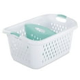 thumbnail image 3 of Sterilite 2.2 Bushel Divided Laundry Basket Plastic, White, Set of 4, 3 of 11