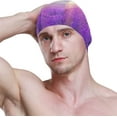 thumbnail image 3 of FYBTO Swimming Cap Lavender Provence Purple Flowers Adult FYBTO Polyester, 3 of 4